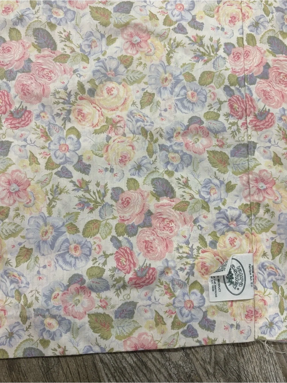 Vtg Laura Ashley Sycamore Quartet Floral Valance 18x83” Yellow Pink Cottagecore